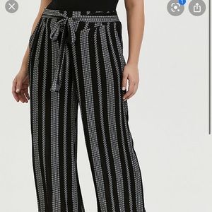 Torrid gauze self tie diamond print wide leg pant